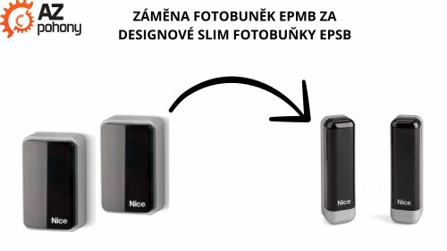 Záměna fotobuněk EPMB za designové slim fotobuňky EPSB
